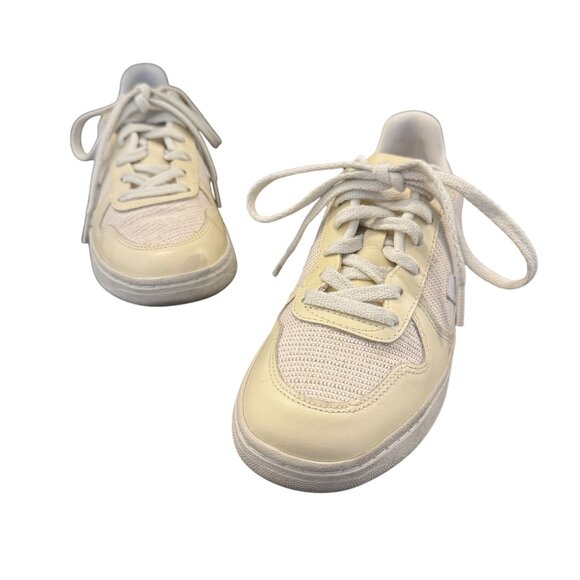 Veja V-10 J-Mesh Jute White Leather Women's Sneakers, Size 6 - Picture 3 of 9